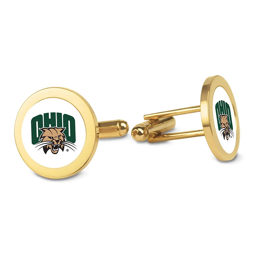 Gold Ohio Bobcats Cufflinks