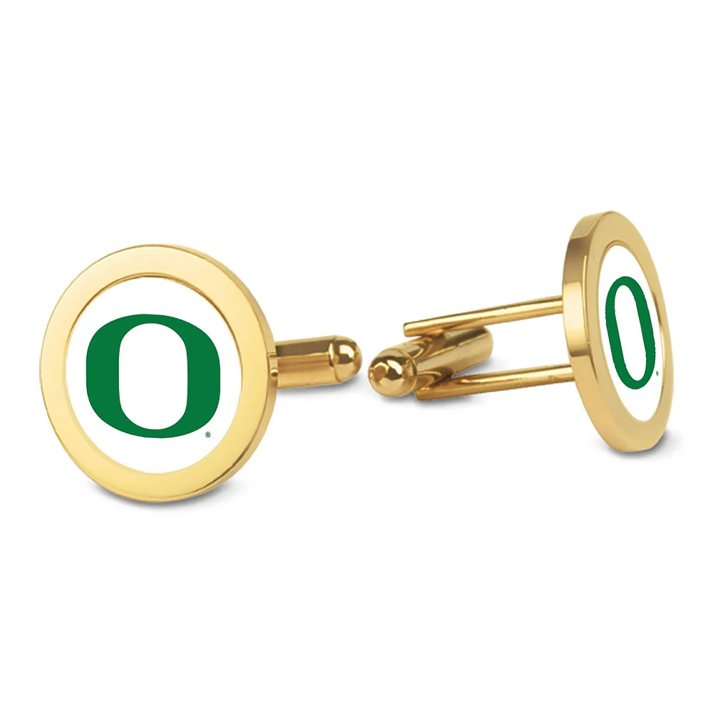 Gold Oregon Ducks Cufflinks