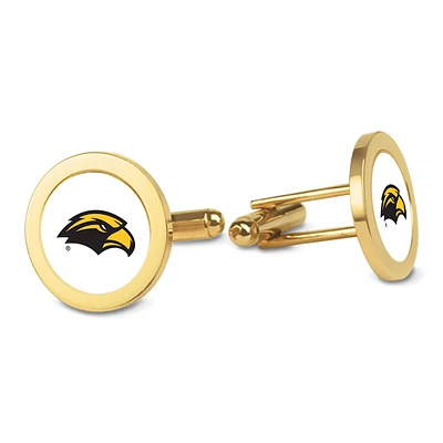 Gold Southern Miss Golden Eagles Cufflinks