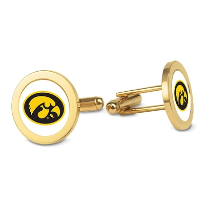 Gold Iowa Hawkeyes Cufflinks