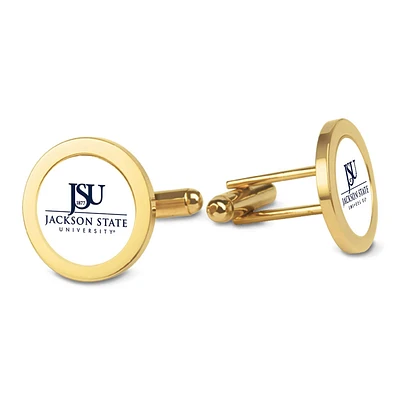 Gold Jackson State Tigers Cufflinks