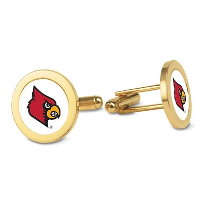 Gold Louisville Cardinals Cufflinks