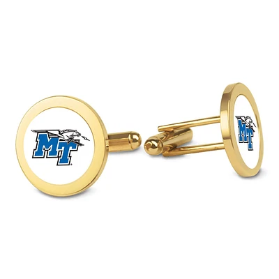 Gold MTSU Blue Raiders Cufflinks