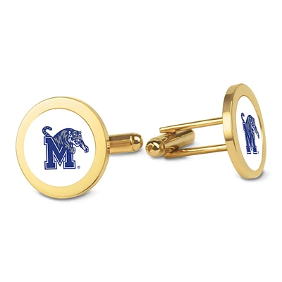Gold Memphis Tigers Cufflinks