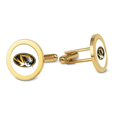 Gold Missouri Tigers Cufflinks