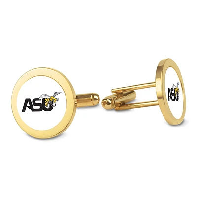 Gold Alabama State Hornets Cufflinks