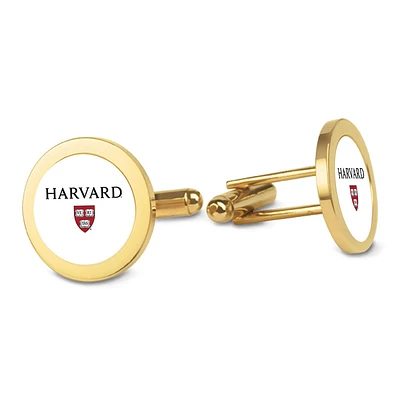 Gold Harvard Crimson Cufflinks