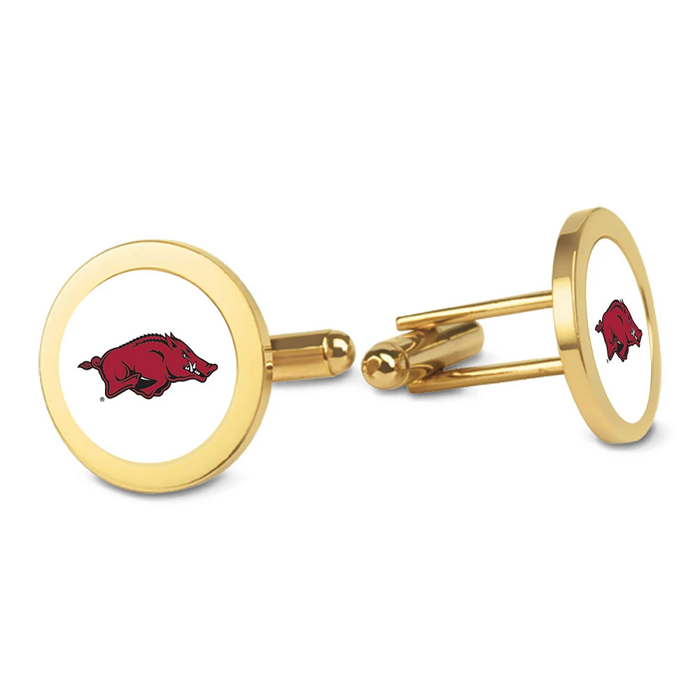 Gold Arkansas Razorbacks Cufflinks