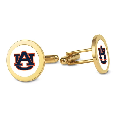 Gold Auburn Tigers Cufflinks