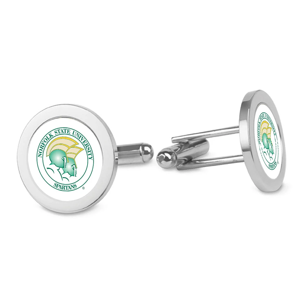Silver Norfolk State Spartans Cufflinks