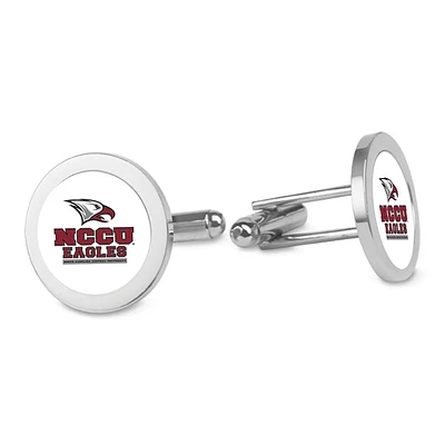 Silver North Carolina Central Eagles Cufflinks