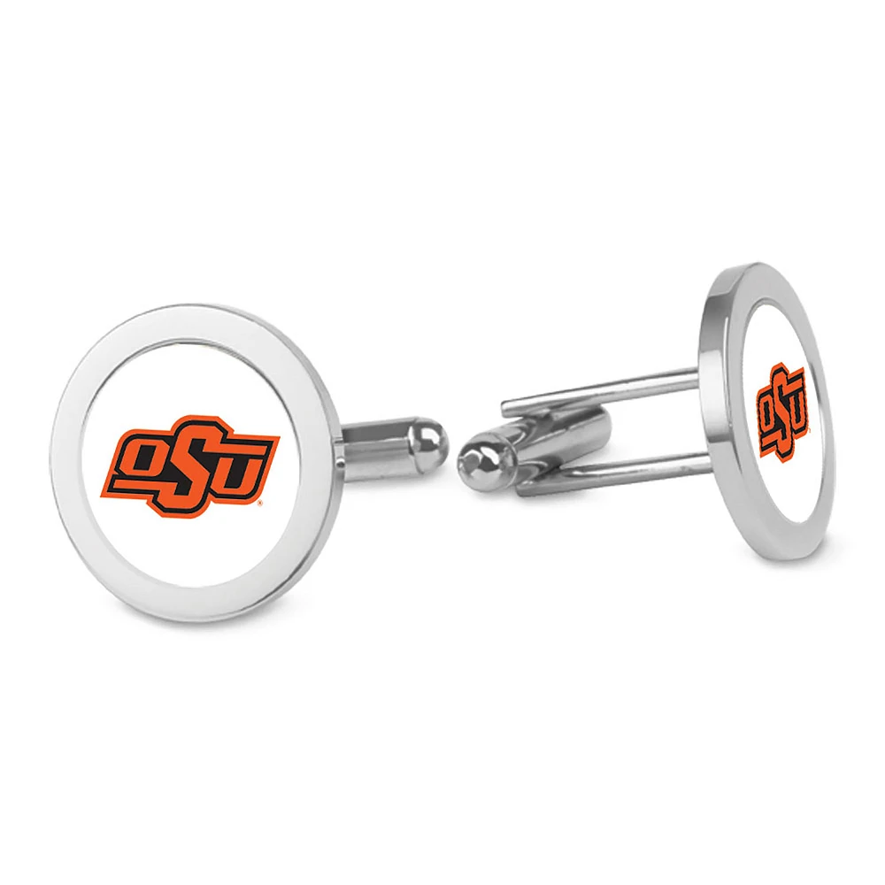 Silver Oklahoma State Cowboys Cufflinks