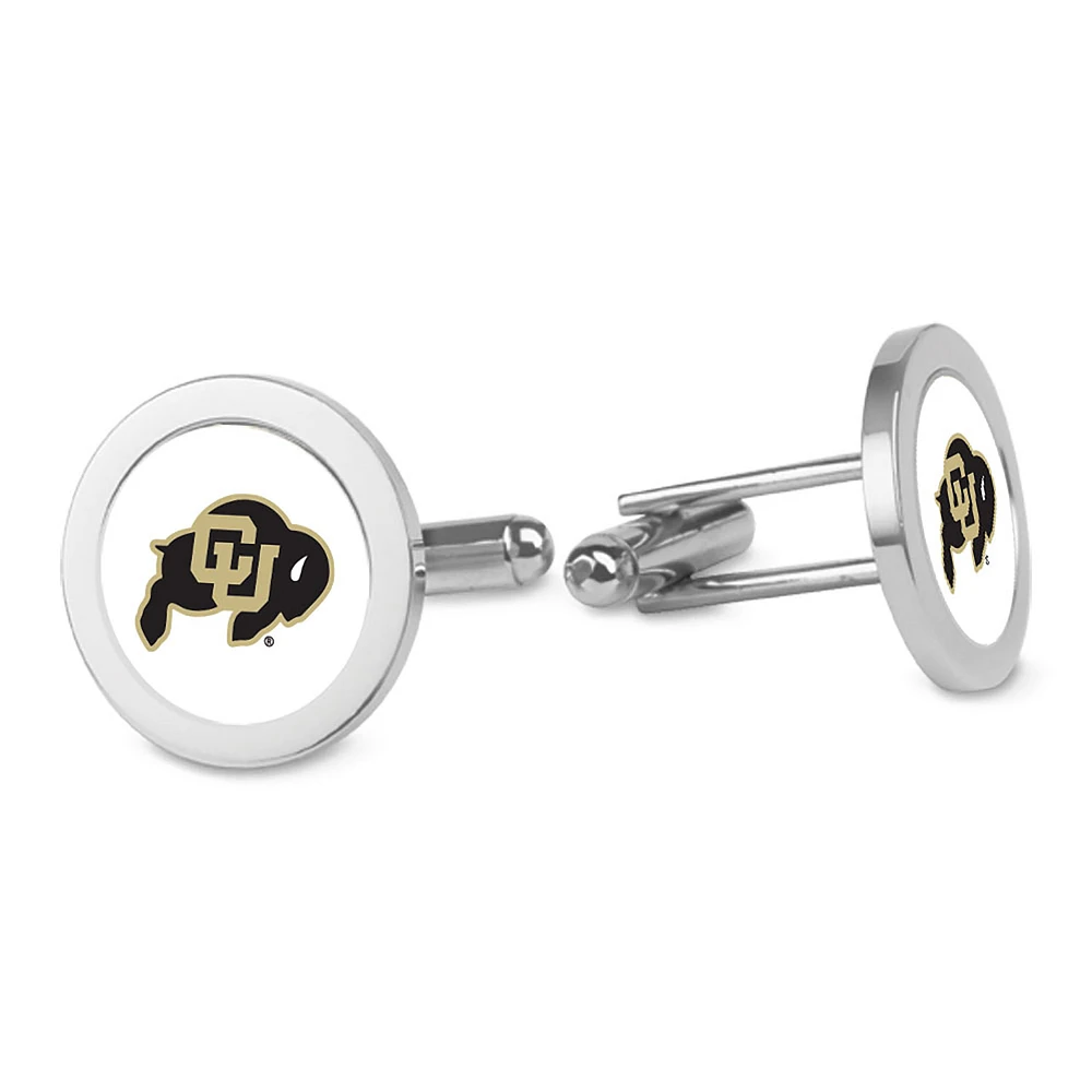 Silver Colorado Buffaloes Cufflinks