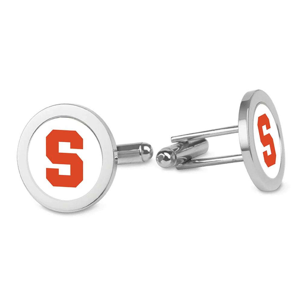Silver Syracuse Orange Cufflinks