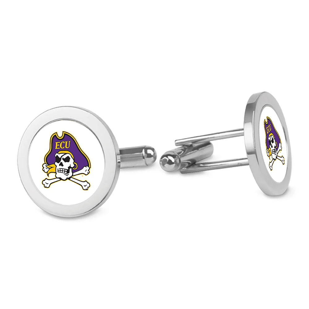 Silver ECU Pirates Cufflinks