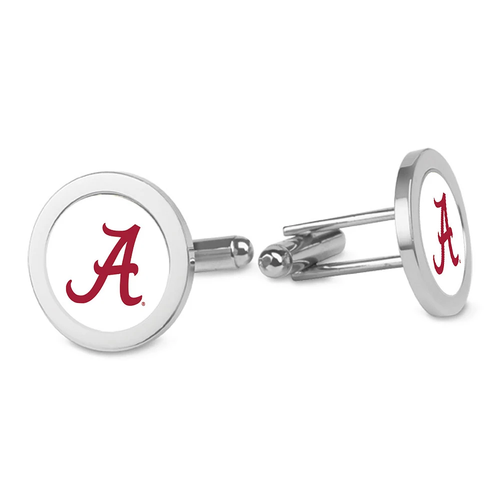 Silver Alabama Crimson Tide Cufflinks