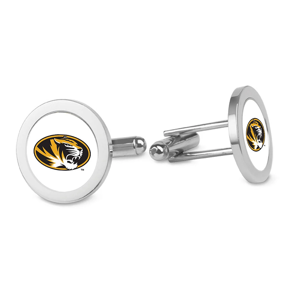Silver Missouri Tigers Cufflinks