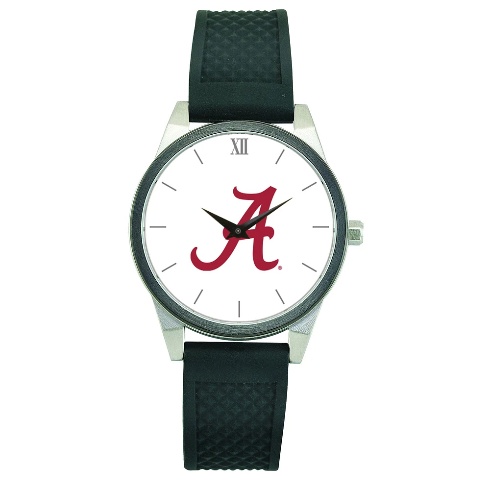 Women's Black Alabama Crimson Tide Silicone Strap Wristwatch
