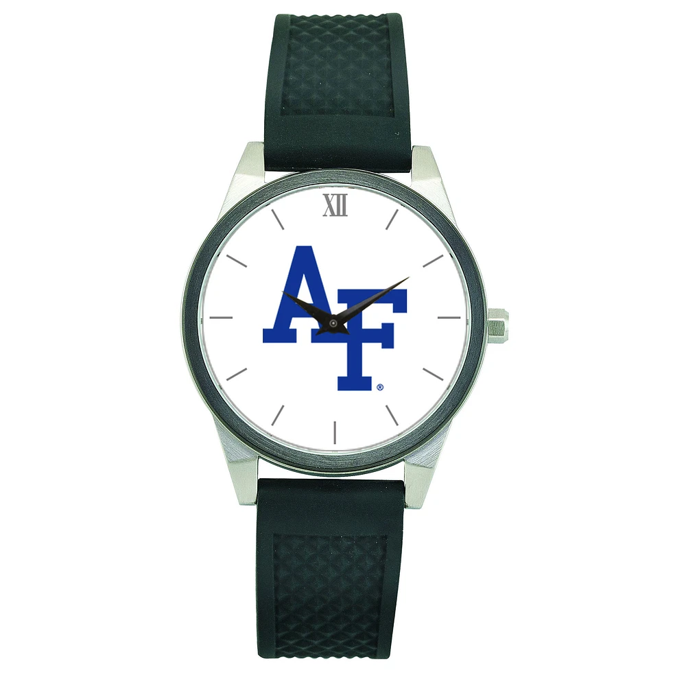 Women's Black Air Force Falcons Silicone Strap Wristwatch