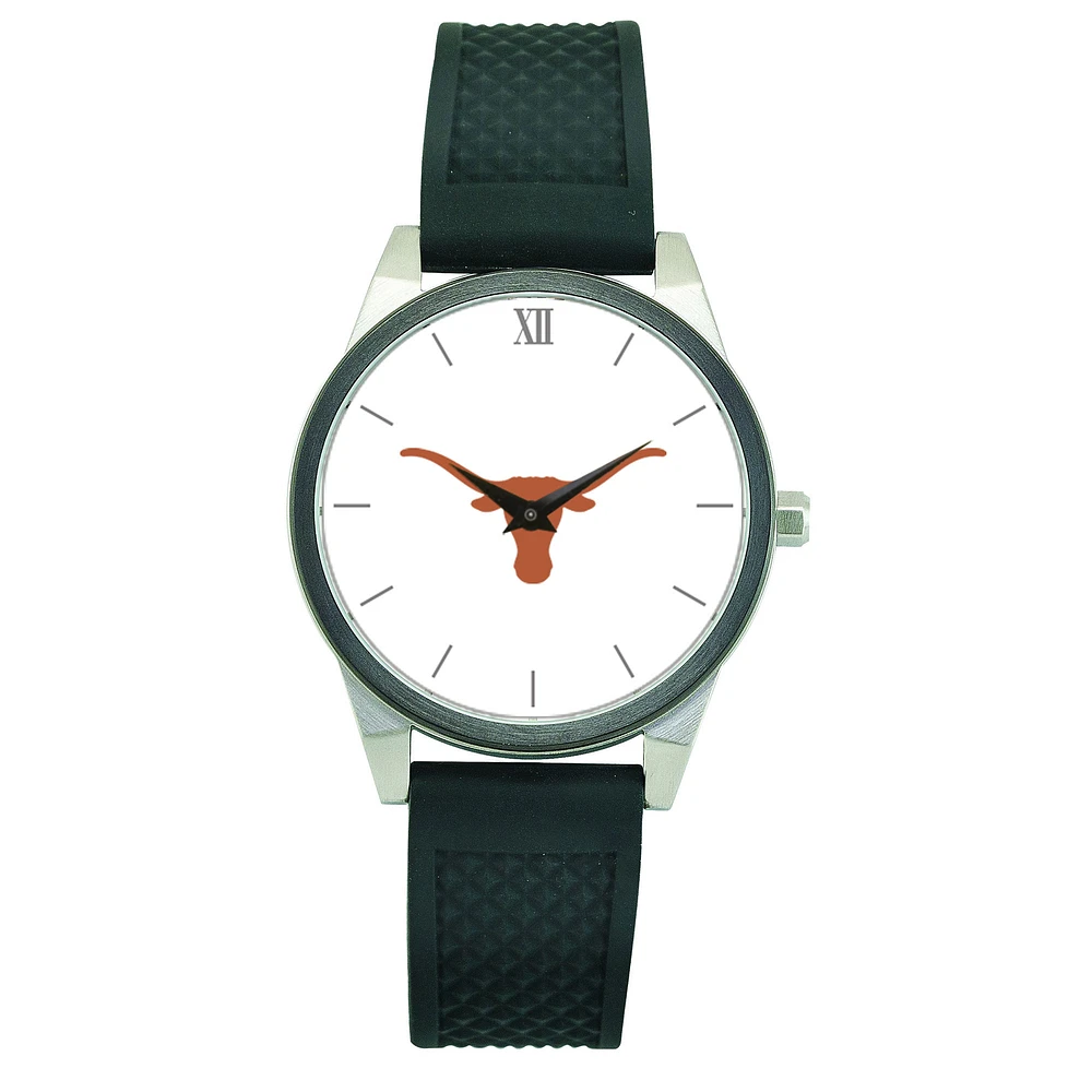 Women's Black Texas Longhorns Silicone Strap Wristwatch
