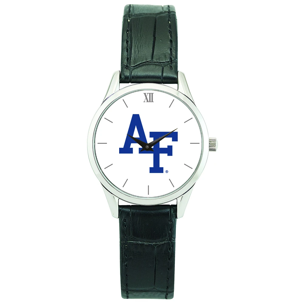 Women's Silver Air Force Falcons Stainless Steel Watch with Leather Band