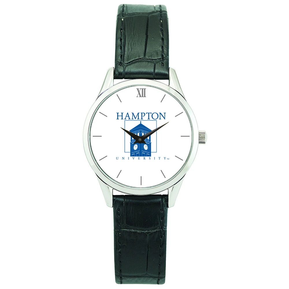 Women's Silver Hampton Pirates Stainless Steel Watch with Leather Band