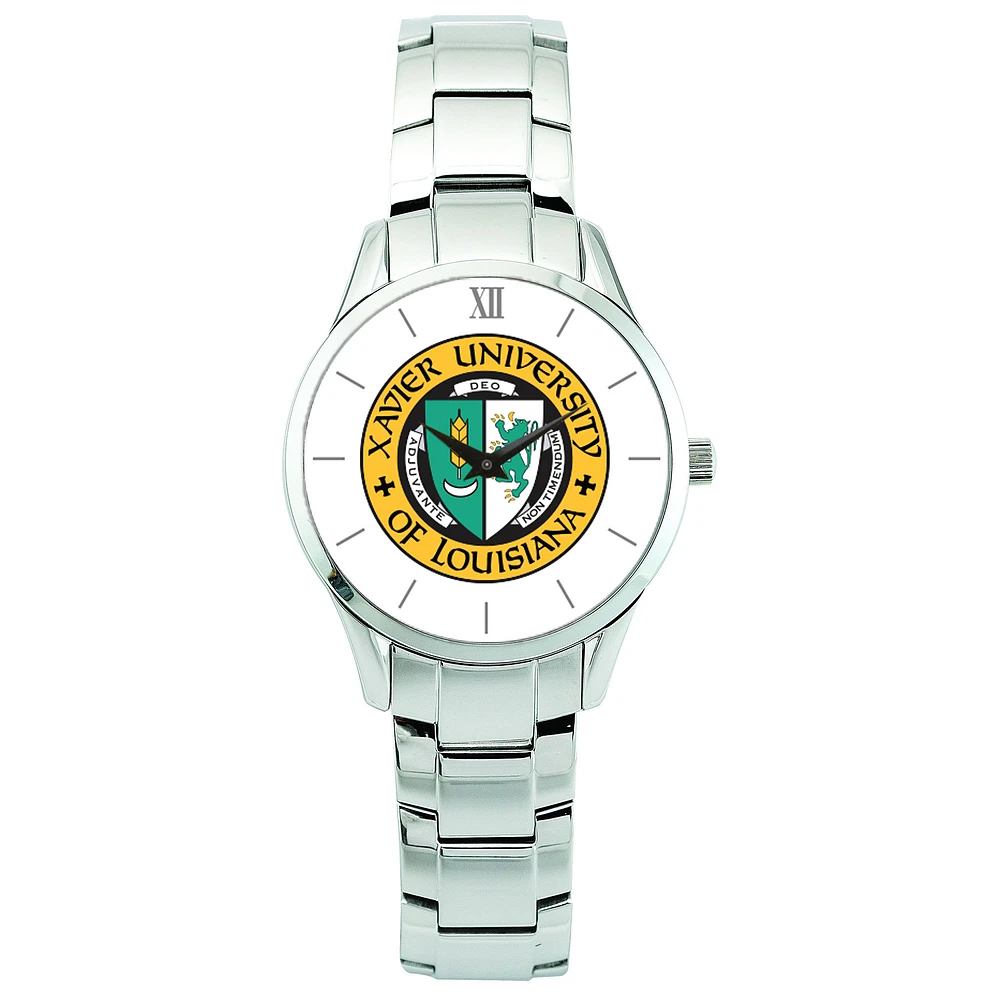 Men's Silver Xavier University of Louisiana Gold Rush Stainless Steel Wristwatch