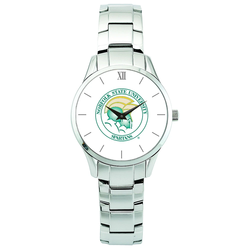 Men's Silver Norfolk State Spartans Stainless Steel Wristwatch
