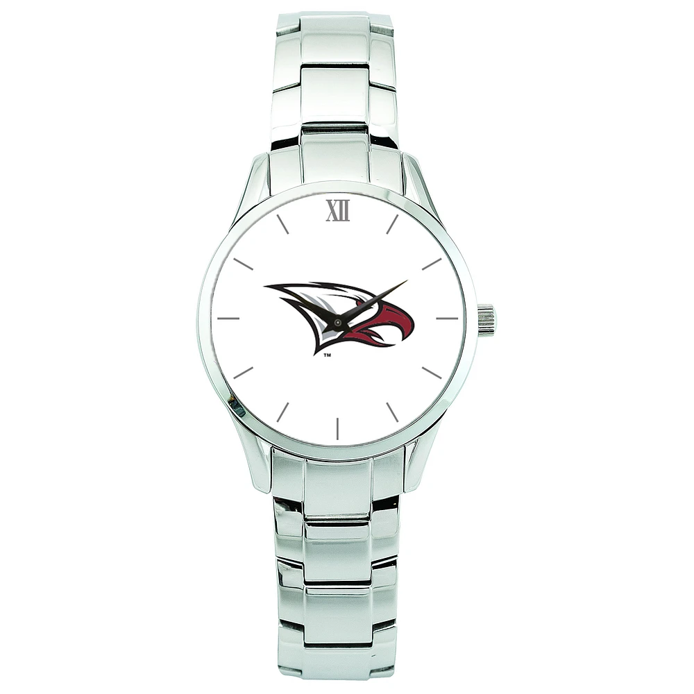 Men's Silver North Carolina Central Eagles Stainless Steel Wristwatch
