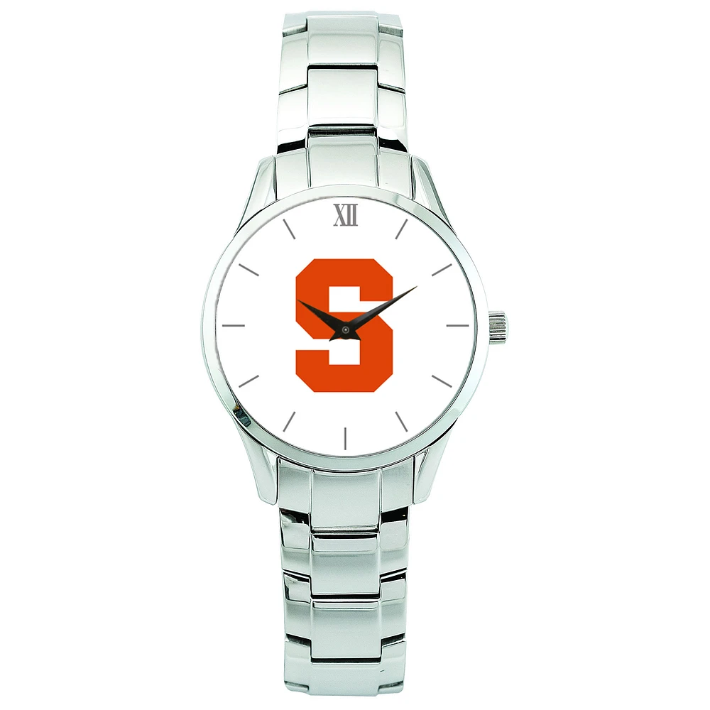 Men's Silver Syracuse Orange Stainless Steel Wristwatch