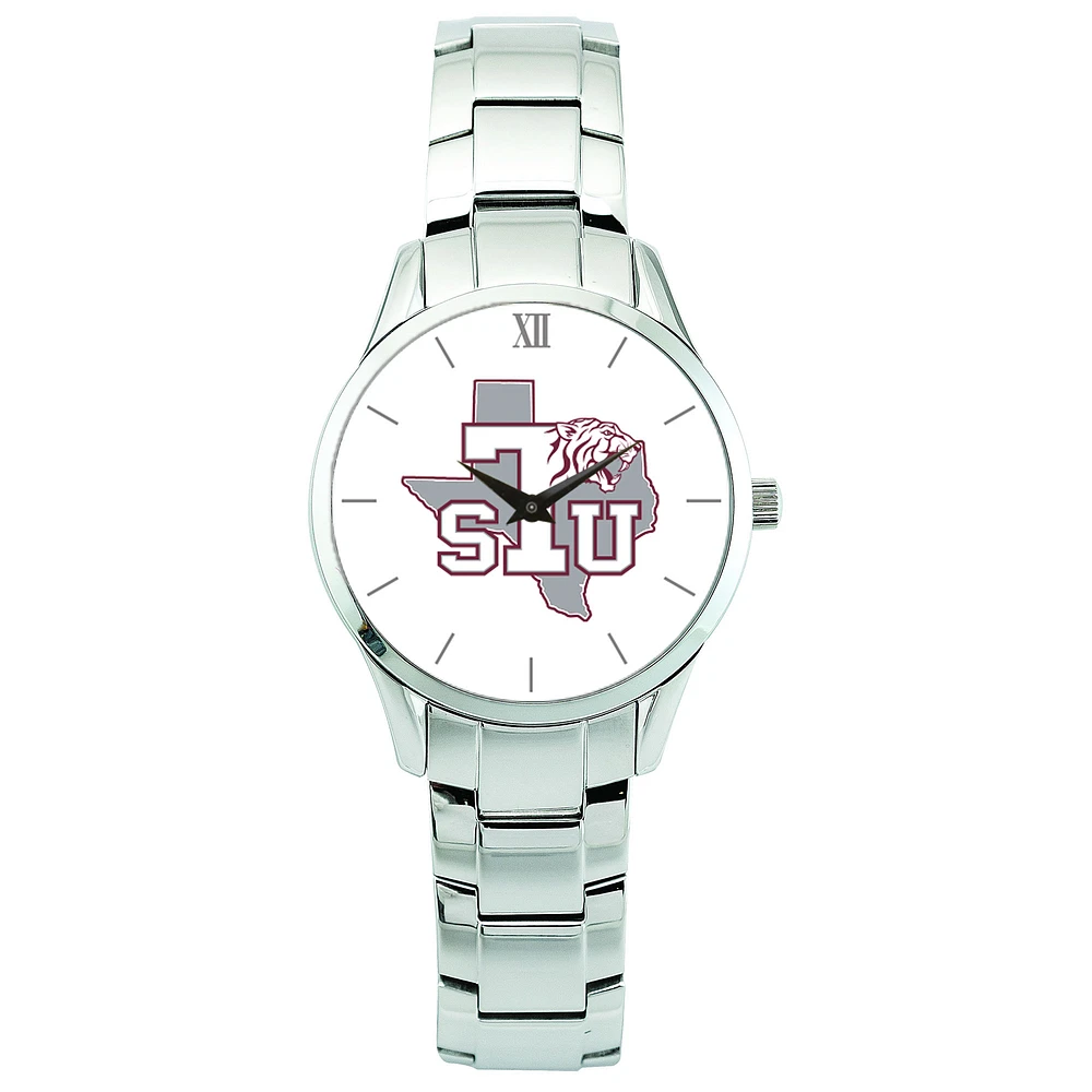 Men's Silver Texas Southern Tigers Stainless Steel Wristwatch
