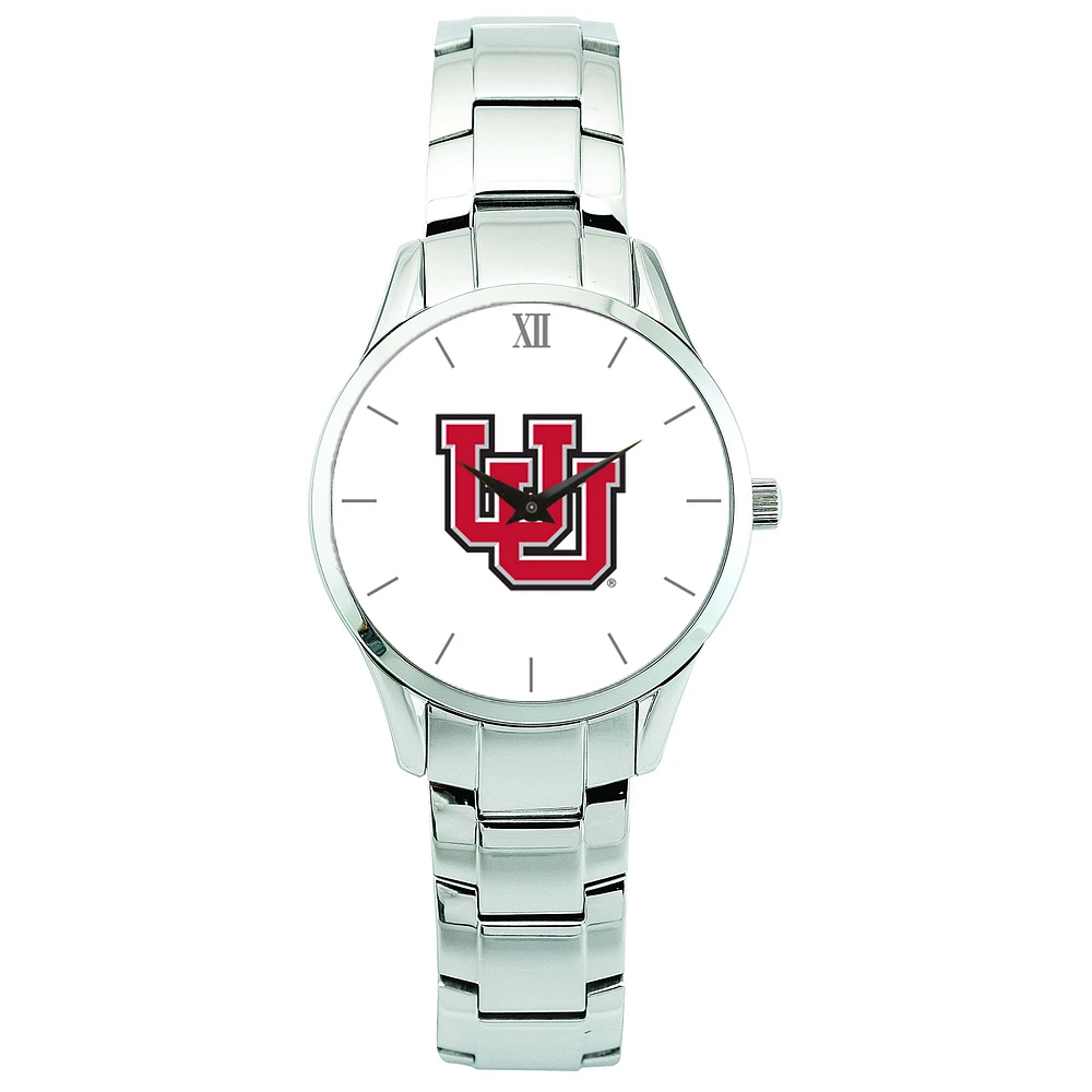 Men's Silver Utah Utes Stainless Steel Wristwatch