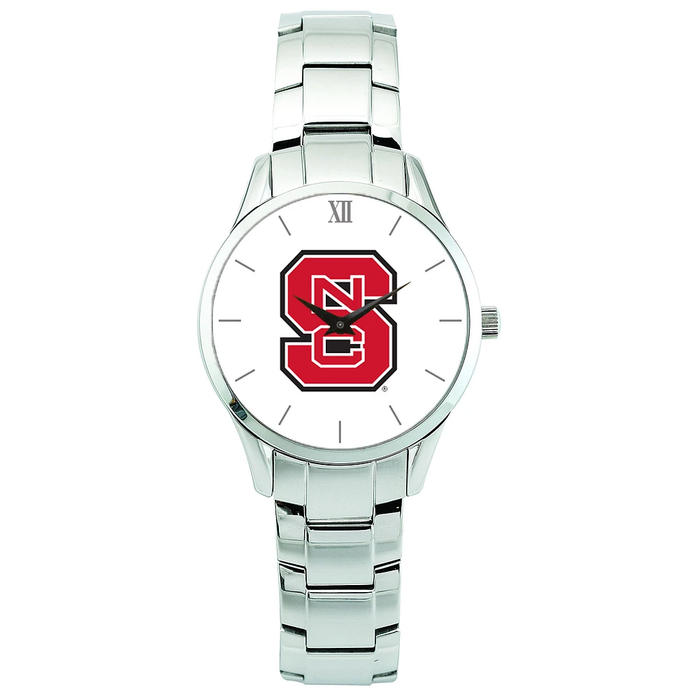 Men's Silver NC State Wolfpack Stainless Steel Wristwatch
