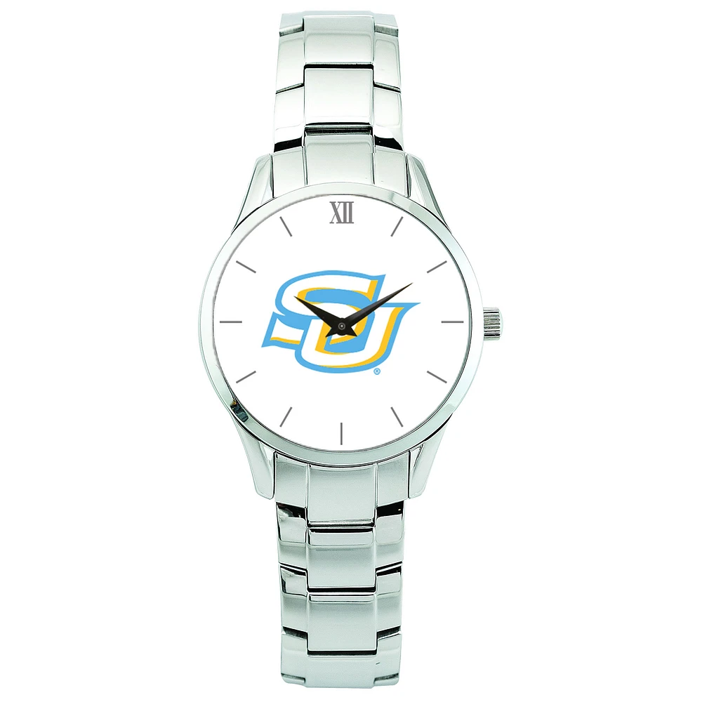 Men's Silver Southern University Jaguars Stainless Steel Wristwatch