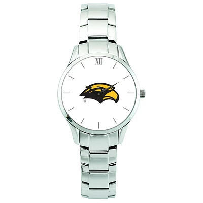 Men's Silver Southern Miss Golden Eagles Stainless Steel Wristwatch
