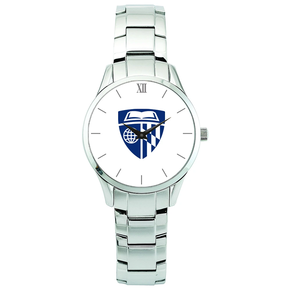 Men's Silver Johns Hopkins Blue Jays Stainless Steel Wristwatch
