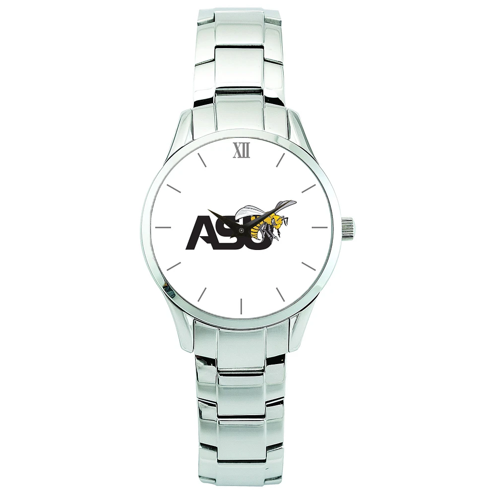 Men's Silver Alabama State Hornets Stainless Steel Wristwatch