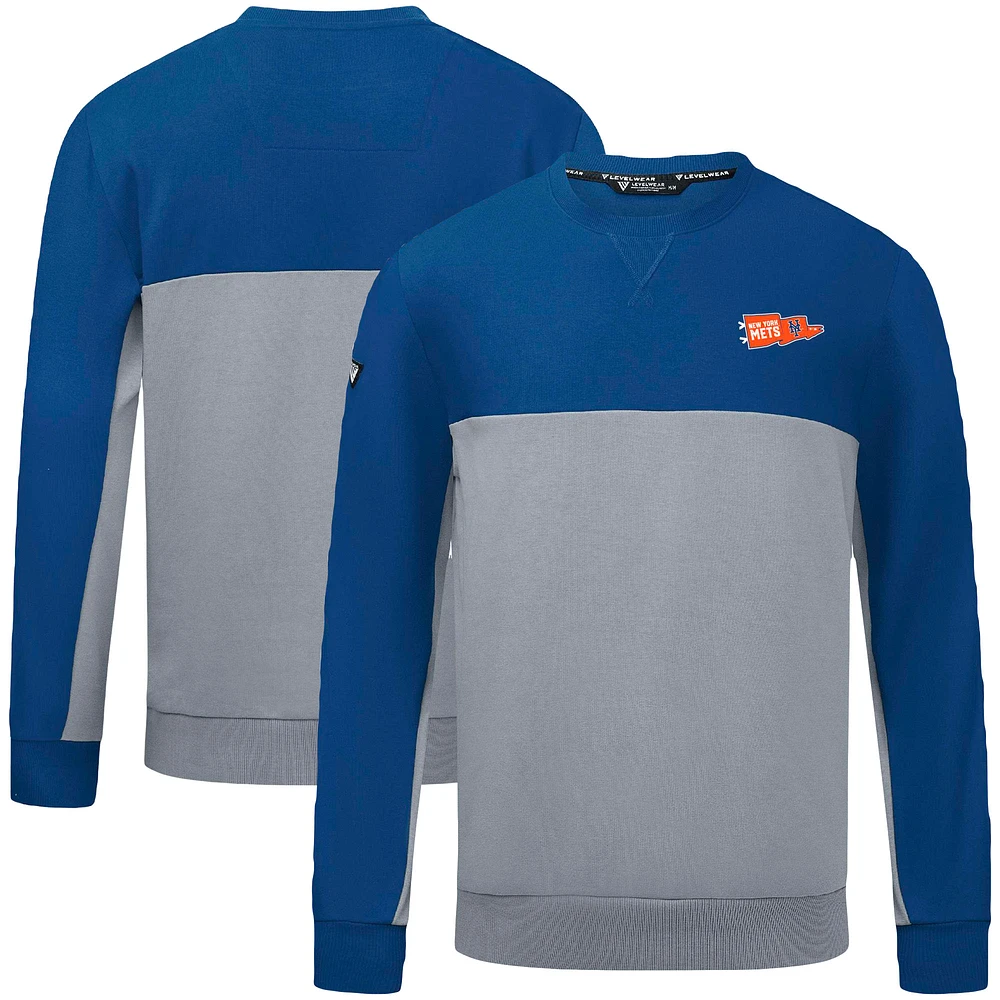 Men's Levelwear Royal New York Mets Legacy Rafters Pullover Sweatshirt