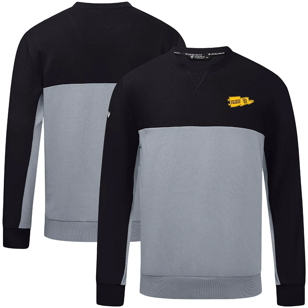 Men's Levelwear Black San Diego Padres Legacy Rafters Pullover Sweatshirt