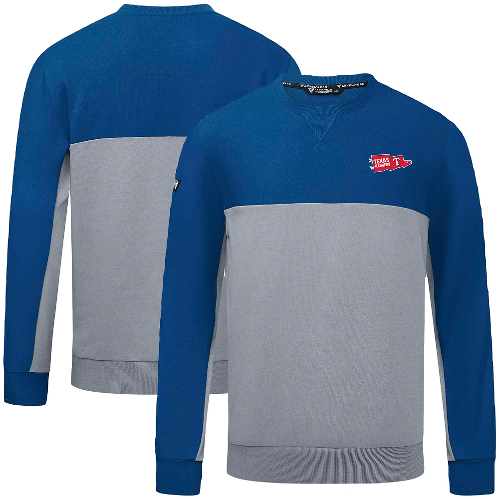 Men's Levelwear Royal Texas Rangers Legacy Rafters Pullover Sweatshirt