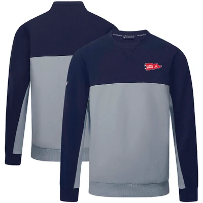 Men's Levelwear Navy Atlanta Braves Legacy Rafters Pullover Sweatshirt