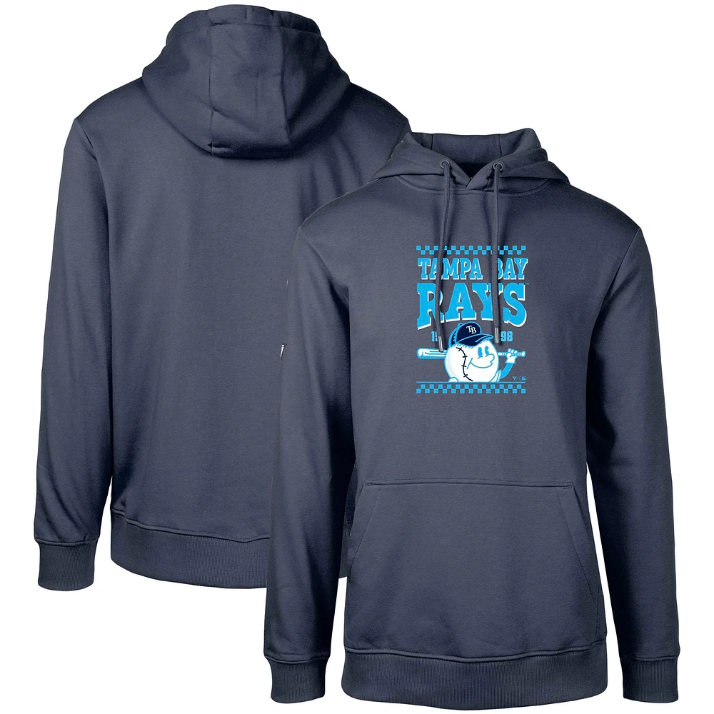 Men's Levelwear Navy Tampa Bay Rays Podium Inaugural Pullover Hoodie