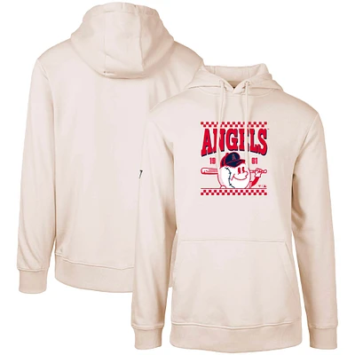 Men's Levelwear Cream Los Angeles Angels Podium Inaugural Pullover Hoodie