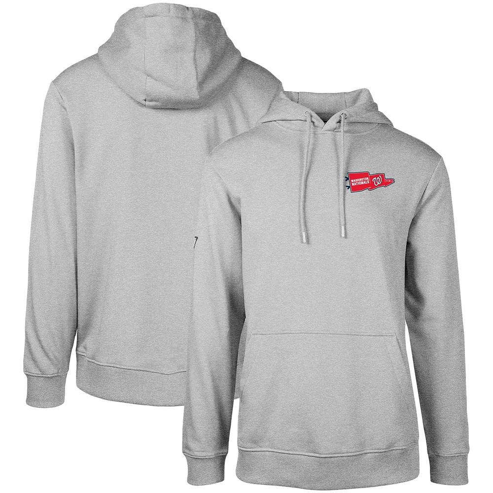 Men's Levelwear Gray Washington Nationals Podium Rafters Pullover Hoodie