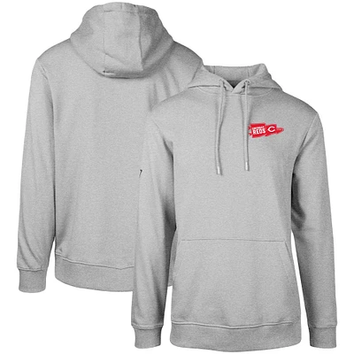 Men's Levelwear Gray Cincinnati Reds Podium Rafters Pullover Hoodie