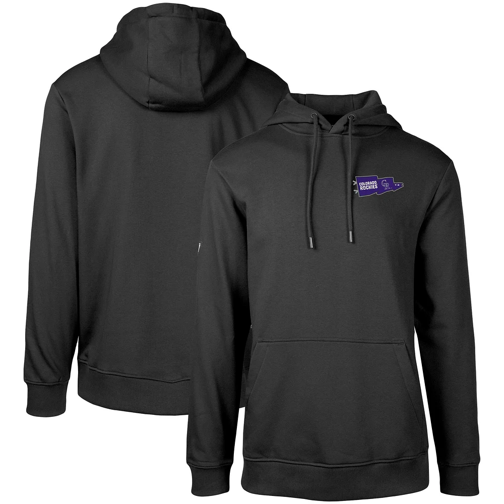 Men's Levelwear Black Colorado Rockies Podium Rafters Pullover Hoodie