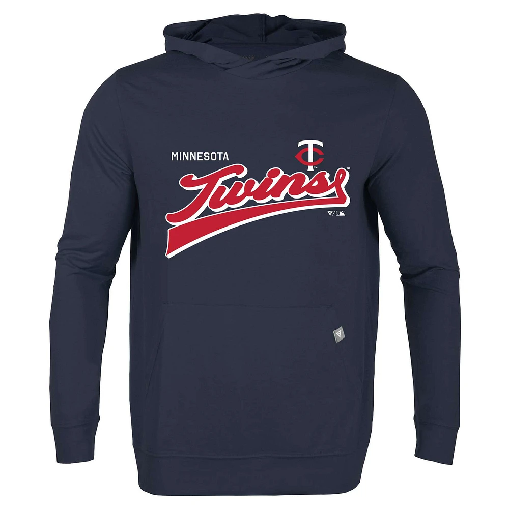 Men's Levelwear Navy Minnesota Twins Relay 2.0 Retro Pullover Hoodie