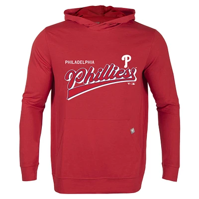 Men's Levelwear Red Philadelphia Phillies Relay 2.0 Retro Pullover Hoodie