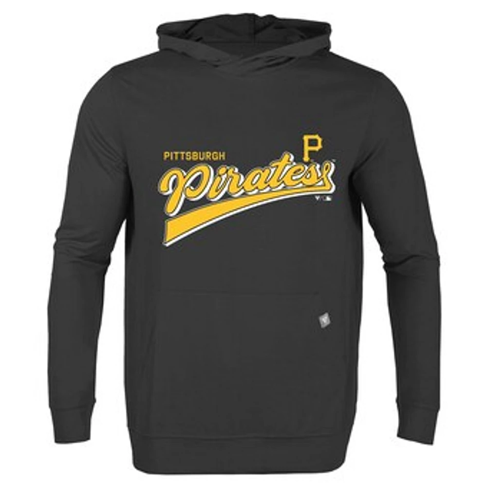 Men's Levelwear Black Pittsburgh Pirates Relay 2.0 Retro Pullover Hoodie