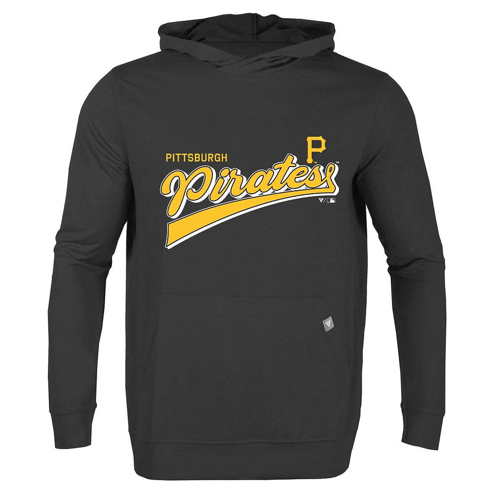 Men's Levelwear Black Pittsburgh Pirates Relay 2.0 Retro Pullover Hoodie